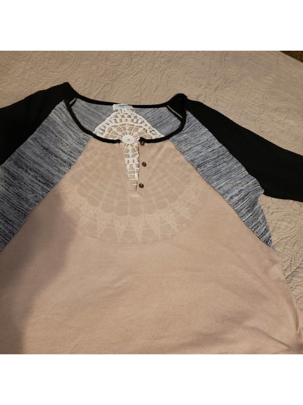 Hayden Los Angeles Multi colored Crochet Back top